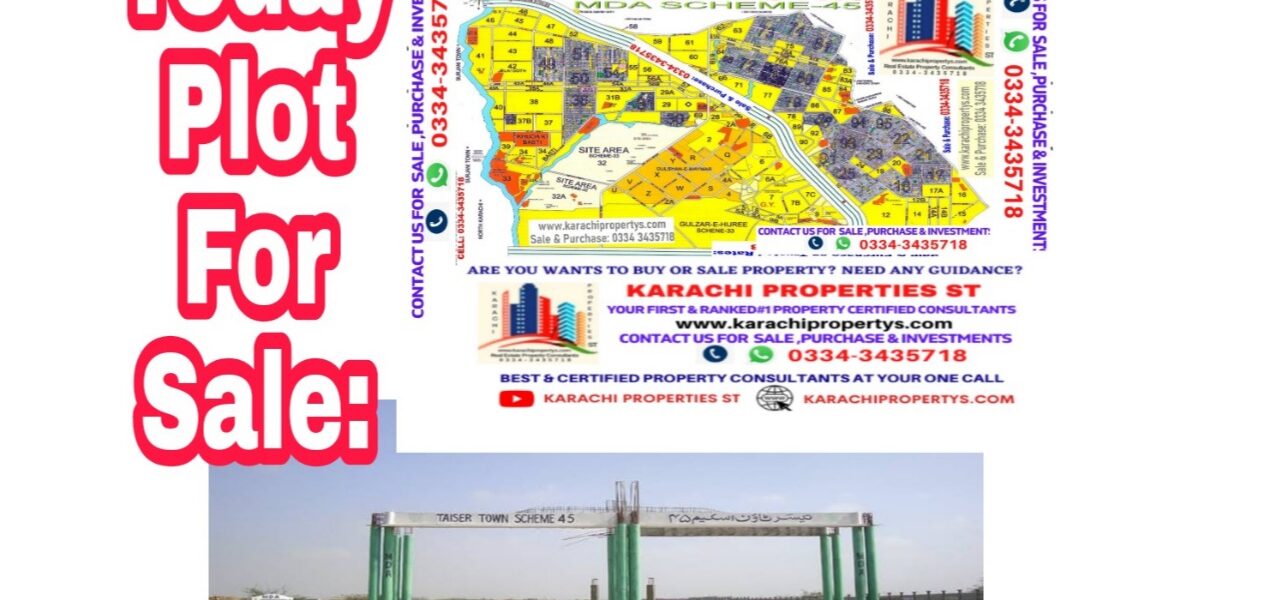 Plot for sale in Taiser Town Karachi