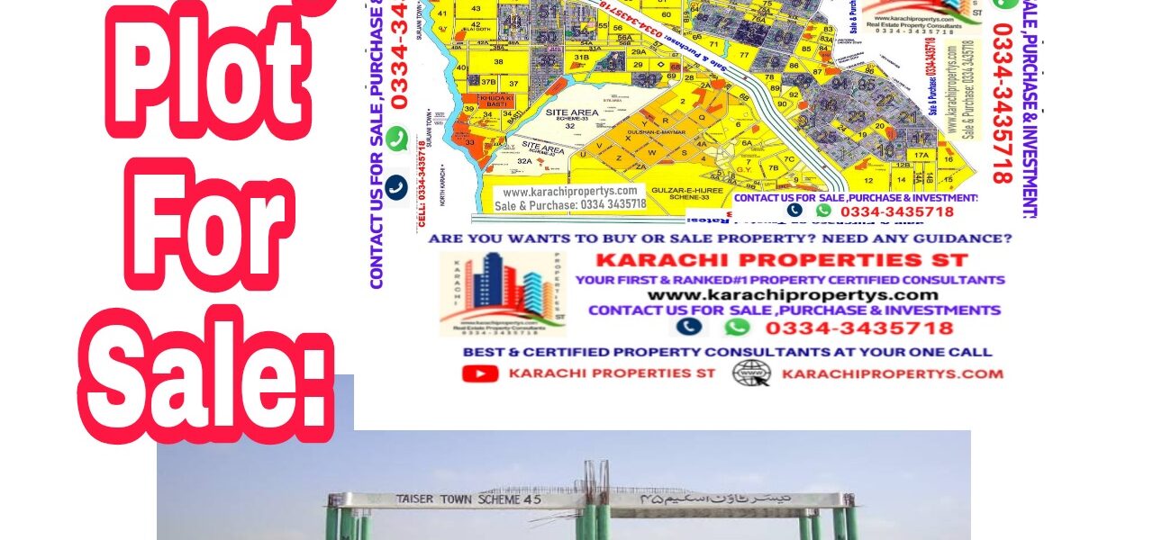Plot for Sale in Taiser Town Karachi
