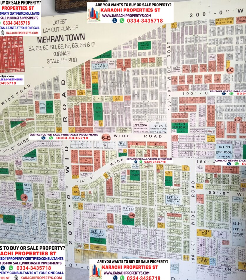 Mehran Town Korangi Map sale purchase