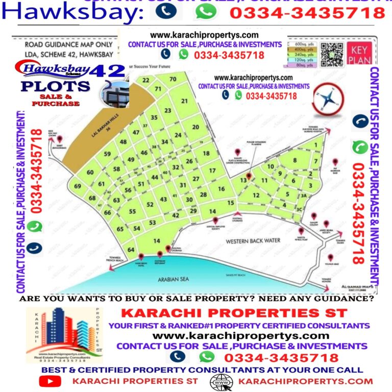 HAWKSBAY PLOT RATES LATEST SCHEME 42 Karachi Properties