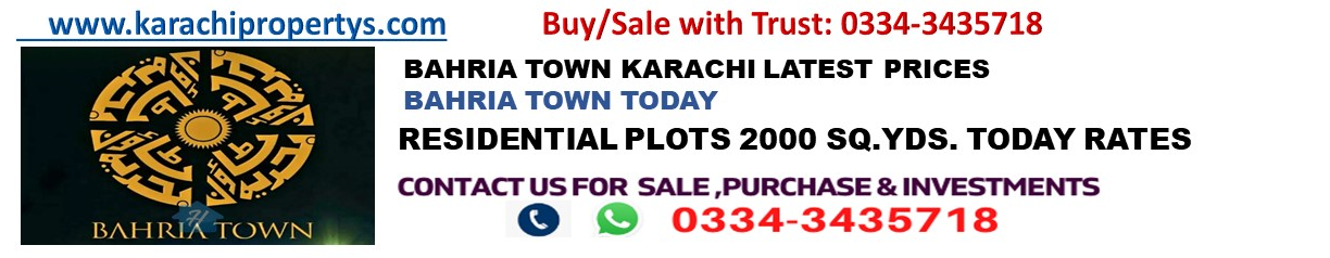 Bahria Town Karachi Prices Daily Updated