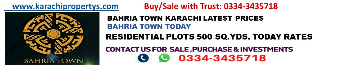 Bahria Town Karachi Price List
