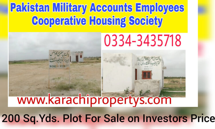 Pakistan Military Accounts Society Plot for sale