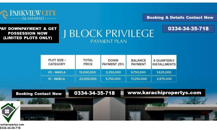 10 Marla Plot For Sale Park View City Islamabad