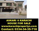 askari 6 karachi house bungalows for sale