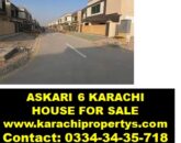 askari 6 karachi house bungalows for sale today