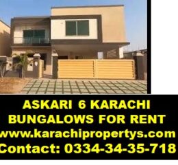 House for Rent Askari 6 Karachi