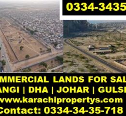Commercial plots for Sale Korangi Kreek dha johar gulshan scheme 33 Karachi
