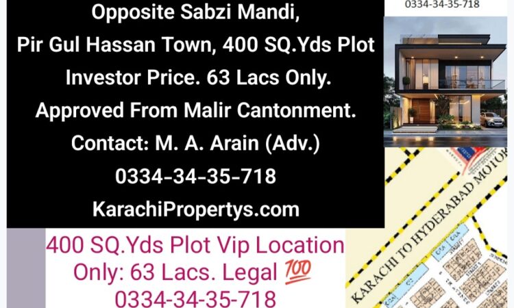 Pir Gul Hassan Town plot for sale