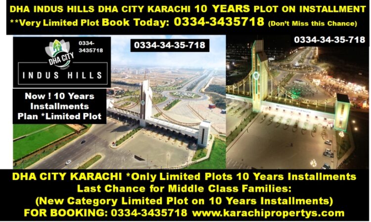 DhaCityKarachi IndusHillsPlotsForSale
