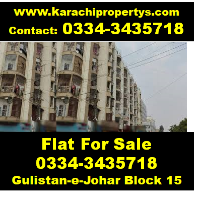 3Bed FlatForSale Gulsitan-e-Johar Karachi