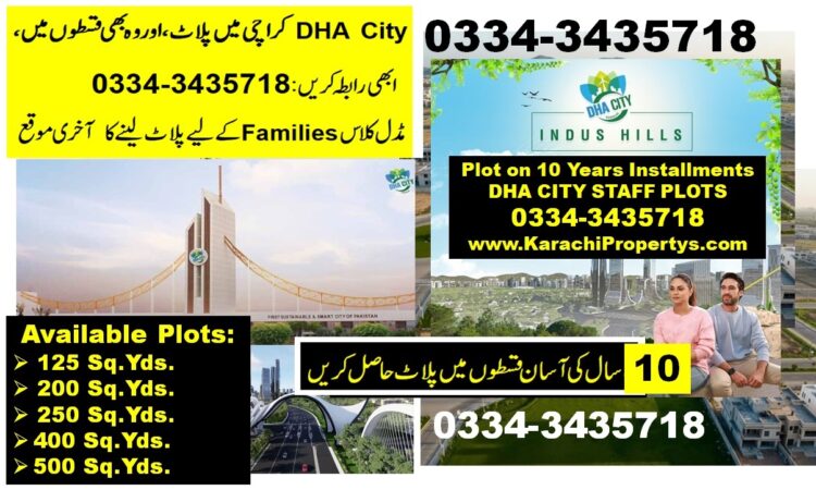 DHA City Karachi Plot for Sale 10 Years Installments