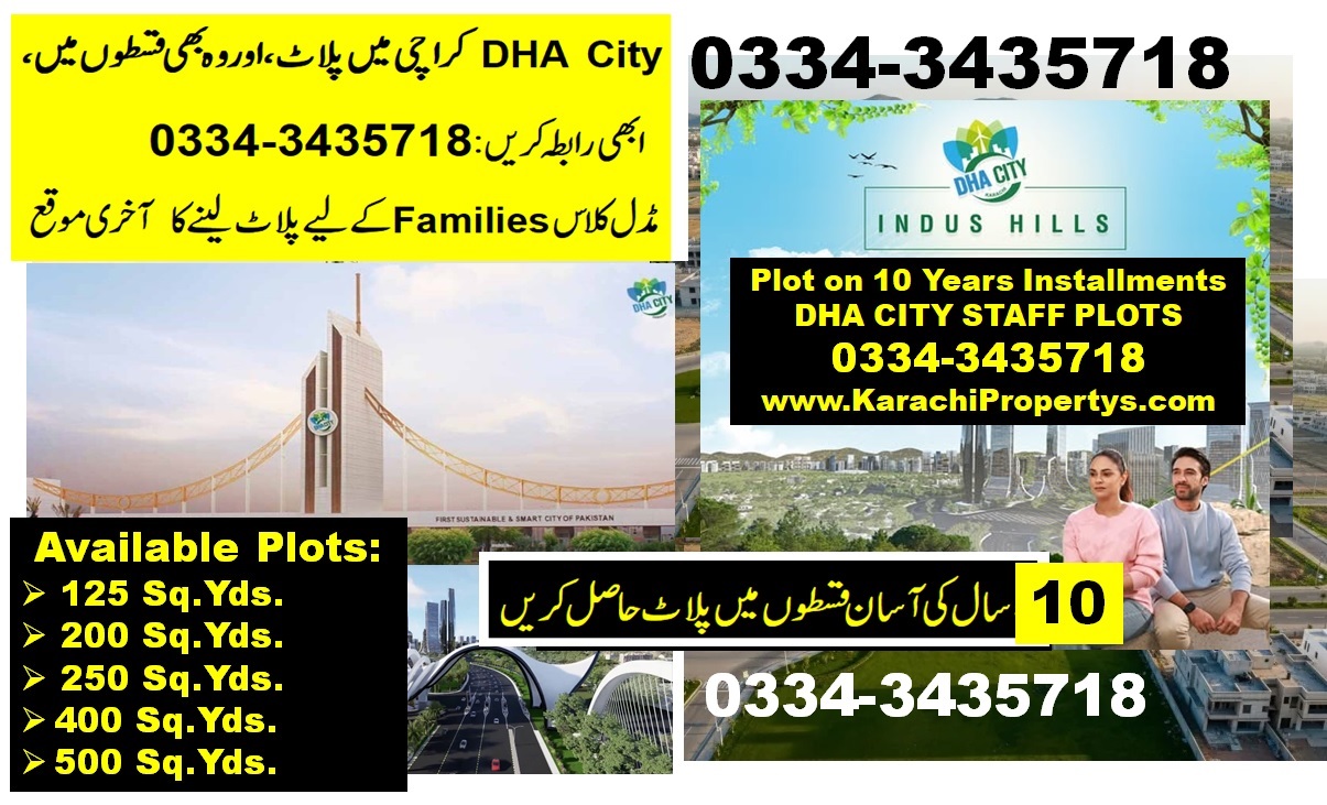 DHA City Karachi Plot for Sale 10 Years Installments