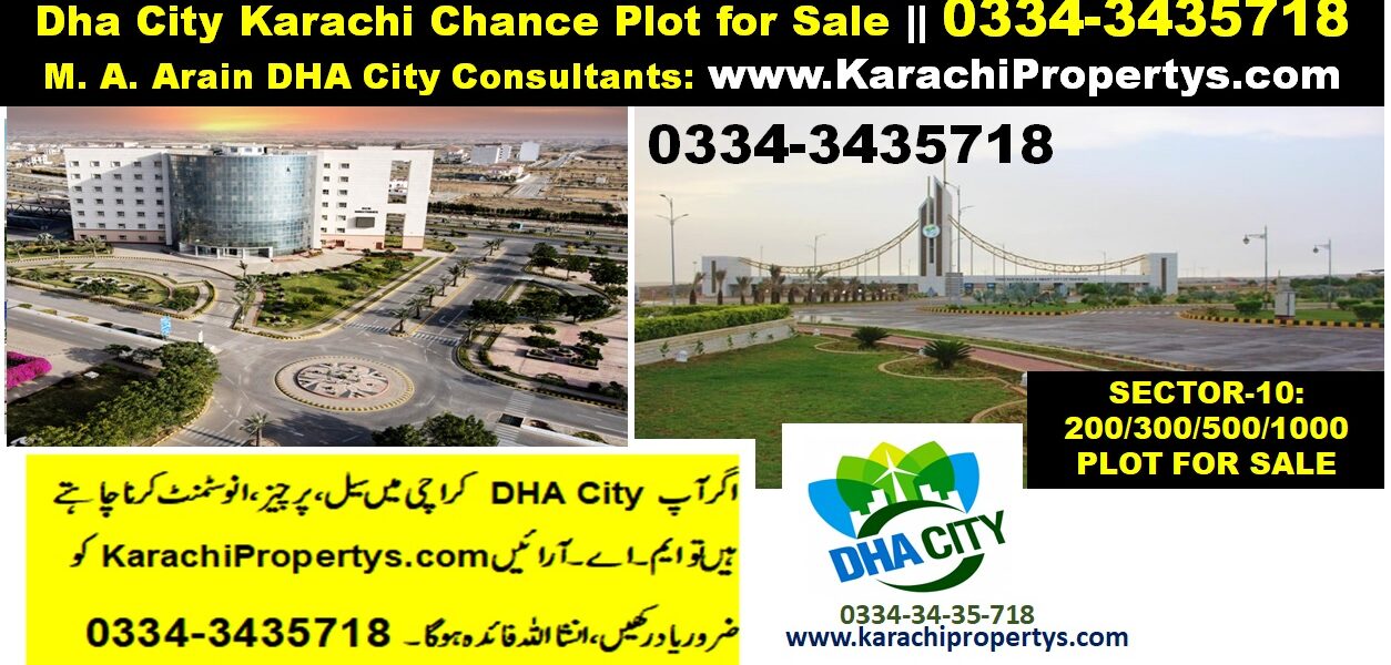 SECTOR 10 DHA CITY KARACHI 500 YARD PLOT FOR SALE INVESTMENT