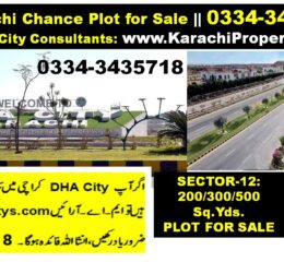 Sector 12 DHA City Karachi 500 Yard Plot for Sale
