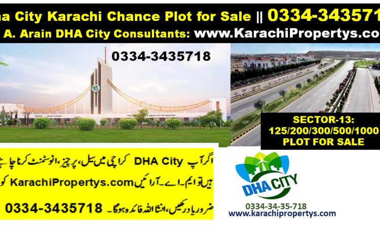 125 Yard Plot for Sale Sector 13 Sub Sector F DHA City Karachi