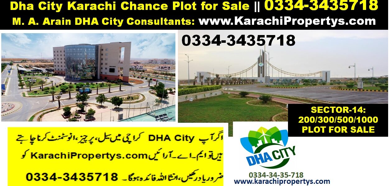 Sector 14 Sub Sector C DHA City Karachi 500 Yard Plot for Sale