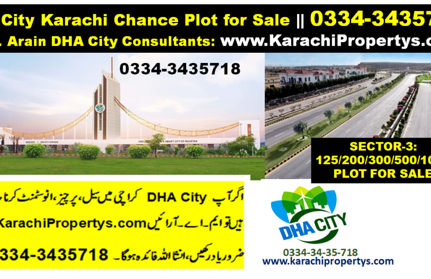 DHA City Karachi Sector 3 Sub Sector E 125 Yard Plot for Urgent Sale