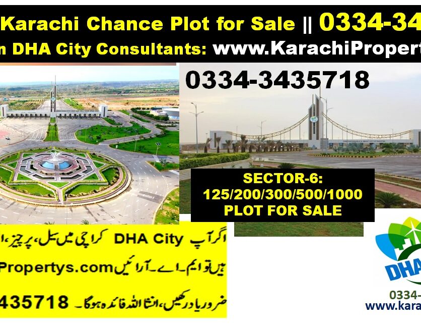 SECTOR 6 200 YARD PLOT IN DHA CITY KARACHI FOR SALE