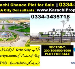 Sector 7 D DHA City Karachi 500 Yard Plot for Urgent Sale