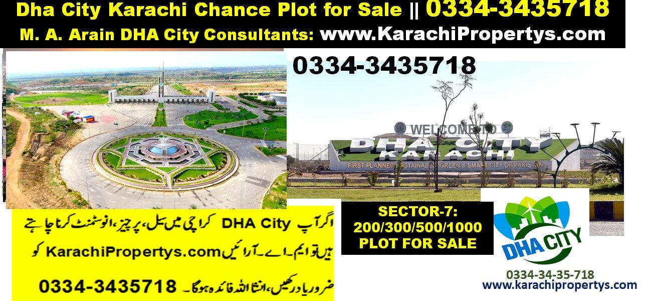 Affordable 500 Yard Plot DHA City Karachi Sector 7 for Sale
