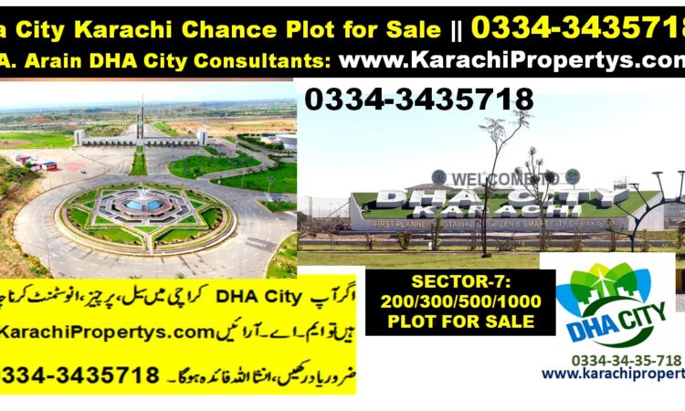 Affordable 500 Yard Plot DHA City Karachi Sector 7 for Sale