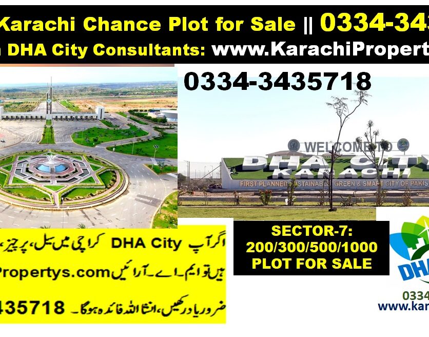 Affordable 500 Yard Plot DHA City Karachi Sector 7 for Sale