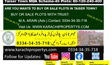 TAISER TOWN PLOT FOR SALE
