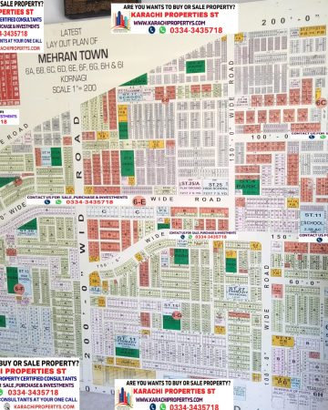 Mehran Town Korangi Map sale purchase