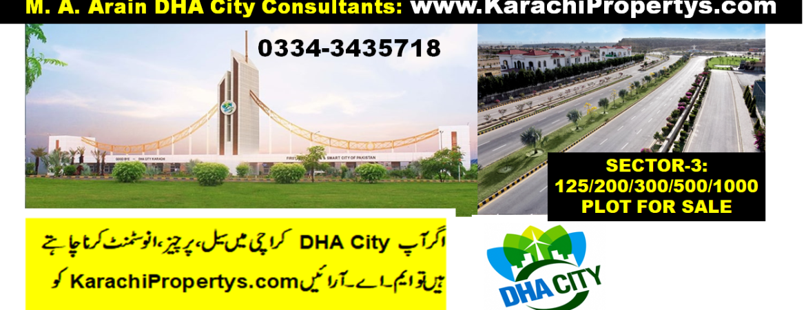 DHA City Karachi Sector 3 Sub Sector E 125 Yard Plot for Urgent Sale