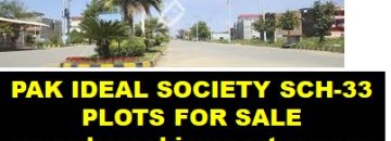Pak Ideal Cooperative Housing Society Plots for Sale scheme 33